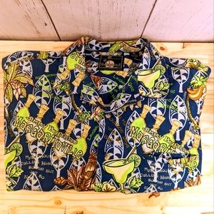 Jimmy Buffett's Margaritaville Hula Tiki Hawaiian Shirt Men's XL